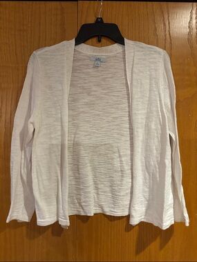 Croft & Barrow, white cardigan sweater, small